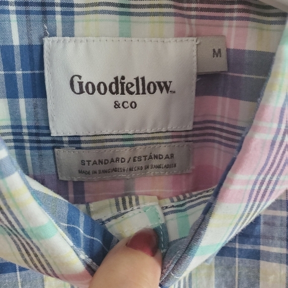 NEW Goodfellow & Co. Men's Striped Short Sleeve Button Down Shirt - Picture 10 of 13